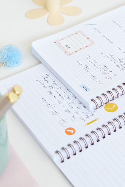 Matt Notebook A5 Spiralli Okul Defteri 80 yaprak 2'li Set – Çizgili & Kareli