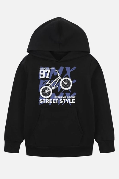 EYAX MODA Girls'/Boys' Printed Hooded Sweatshirt