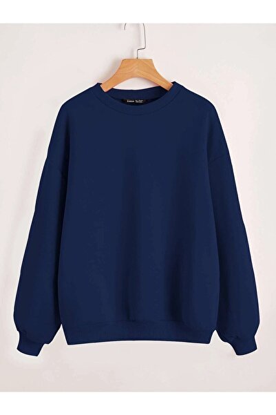 EYAX MODA Crew Neck Unisex Oversize Sweatshirt