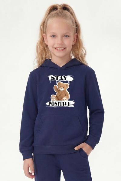 FYK COLLECTİON Φούτερ για κορίτσια με κουκούλα, τσέπη καγκουρό και λεπτομέρει...