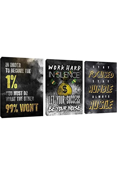 Al Raied ARS® Motivational Canvas Wall Art Inspirational Entrepreneur Hustle ...