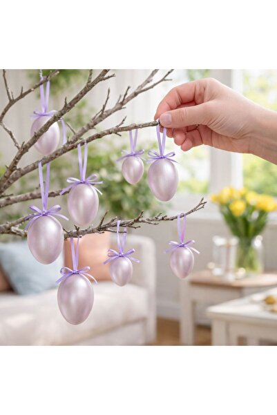 ZanaCasei Ouă Decorative Liliac Perlat - 10 bucăți