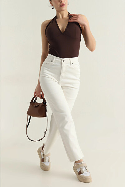 Secret Passion Lingerie Νέα σεζόν Λευκό Χρώμα Ψηλόμεσο Γυναικείο Τζιν Παντελό...