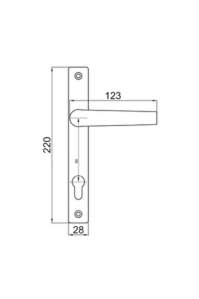 FOXMAG24 Handle and Sash Y 90 for Thermopane, White, Model T130 with Screws 2...