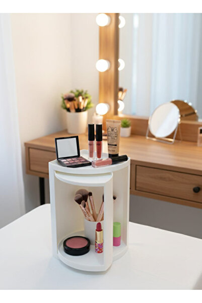 TrentonGCC 360 Rotating Plastic Spinning Makeup Organizer Cosmetic Storage Box