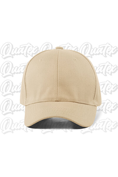 QUATEX Basic Plain Cotton Hat - Cream Beige Color 100% Cotton Gabardine Unise...