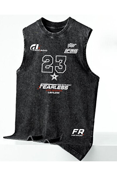 Toum 23 Chicago Athlete Crew Neck Washed Vintage Unisex Oversize T-Shirt