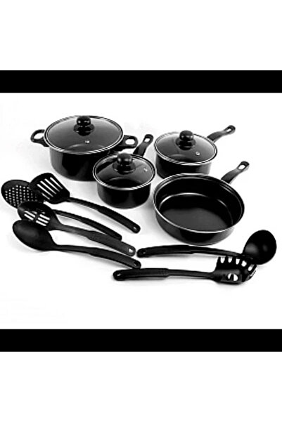 longziming 13-piece set of pots and pans, longziming, with glass lid, non-sti...