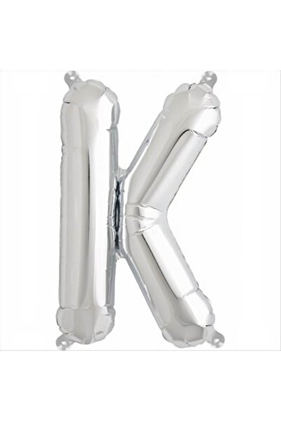 Shop Carnaval Balon din folie, în formă de litera K, culoare argintie, 41 cm,...