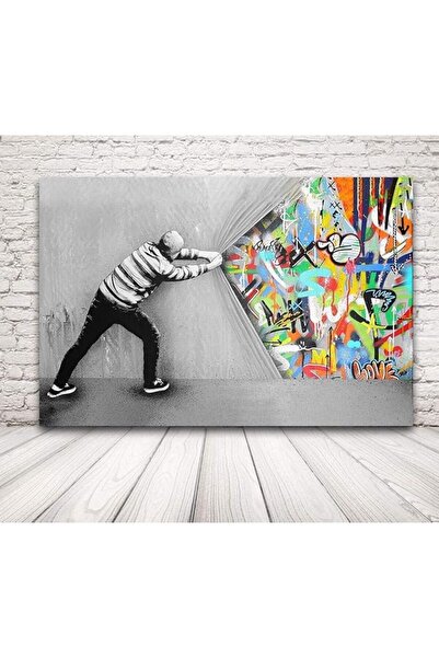 Al Raied Modern Creative Graffiti Wall Colorful Street Painting Pop Canvas Pr...