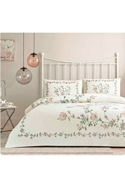 Taç Glow Ranforce Cotton Double Duvet Cover Set Materna Powder