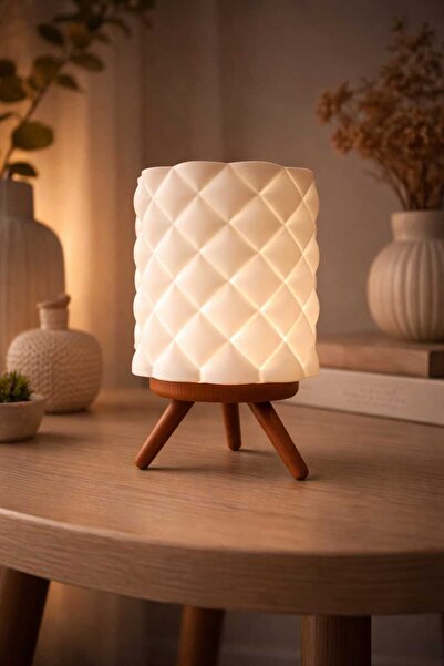 BASKIMARKETİM Tealight Led Mumluklu Masa Lambası