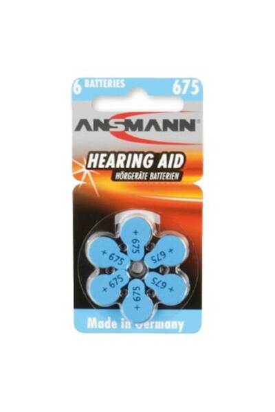 ANSMANN AZA675 Blister de baterii acustice, 6 bucăți