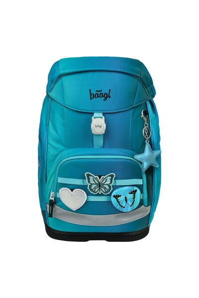 Baagl Rucsac școlar Airy Plus Butterfly, fete, ergonomic, spate reglabil, 25L...