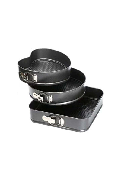 OEM Set 3 Tavi pentru Copt, Forma Inima/rotunda/patrata Cm 24/26/28