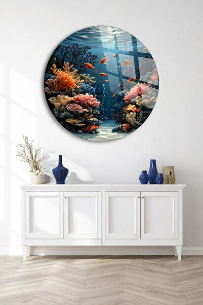 TAULART ΠΡΑΓΜΑΤΙΚΟ ΑΝΕΦΛΕΚΤΟΜΕΝΟ ΓΥΑΛΙΝΟ ΤΡΑΠΕΖΙ ΣΤΡΟΓΓΥΛΟ ΥΠΟΘΑΛΑΣΣΙΟ ΤΡΑΠΕΖ...