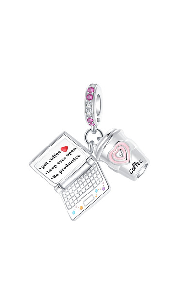 Choice70 SCR6586 Back To School 925 Sterling Silver Charms Bag Earphone Magic...