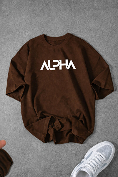 Revasser Unisex Ανδρικό/Γυναικείο T-Shirt ALPHA με Ειδική Στάμπα Oversize με ...