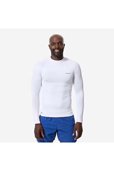 Decathlon Ανδρικό μπλουζάκι με μακριά μανίκια και προστασία UV - Λευκό - 100