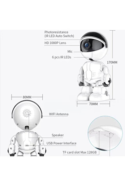 OEM Έξυπνη Ασύρματη Κάμερα Παρακολούθησης Ήχου και Εικόνας, Full HD 1080P, με...