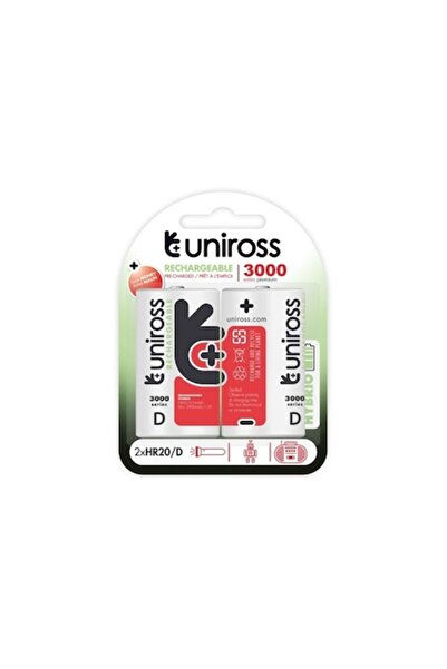 Uniross Set de baterii reîncărcabile 2XR20(D) NiMH 3000mAh