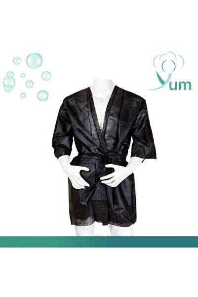 YUM روب اكمام اسود 10حبة استخدام مرة واحدة