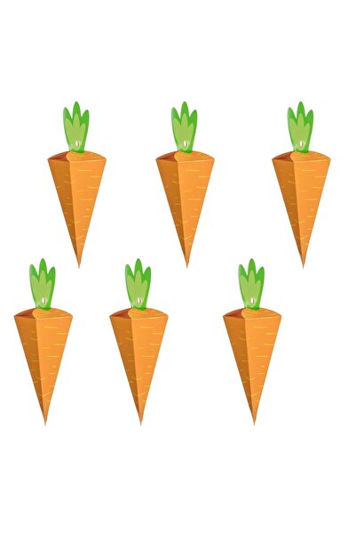 ZanaCasei Carrot Shaped Cardboard Gift Boxes 7x27cm - 4pcs