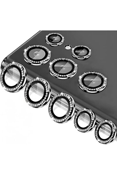 Nezih Case Samsung Galaxy S26 Ultra Uyumlu Taşlı Parlak Diamond Kamera Lens K...