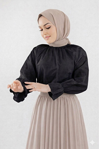 CNG MODA Πουκάμισο ποπλίνα με βολάν στις μανσέτες