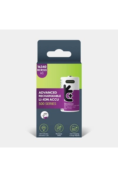 Uniross Baterie Litiu-Ion RCR123 / 16340 cu incarcare USB-C