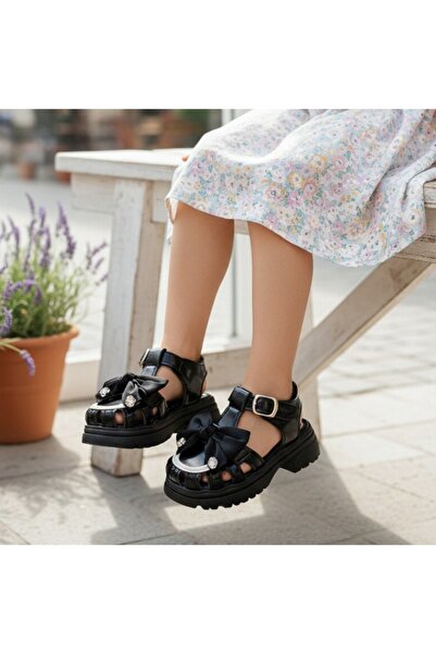 OEM Breathable summer sandals for girls, with decorative applications and bow...