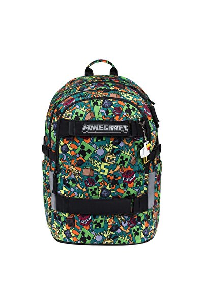 Baagl Rucsac școlar Minecraft Chaos, băieți, ergonomic, suport skateboard, 25...