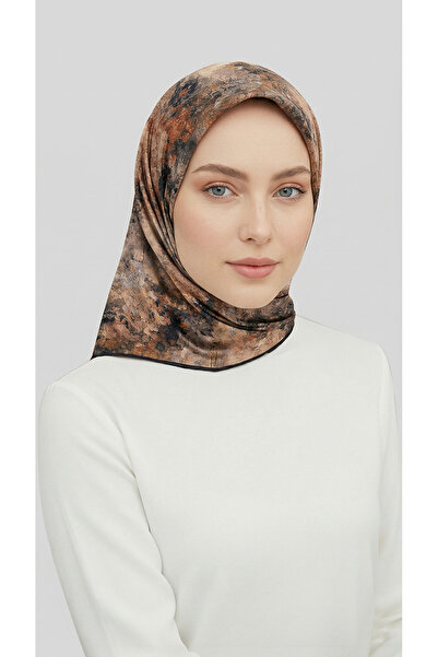 Karaca Elegance Patterned Rayon Scarf - Brown / Black