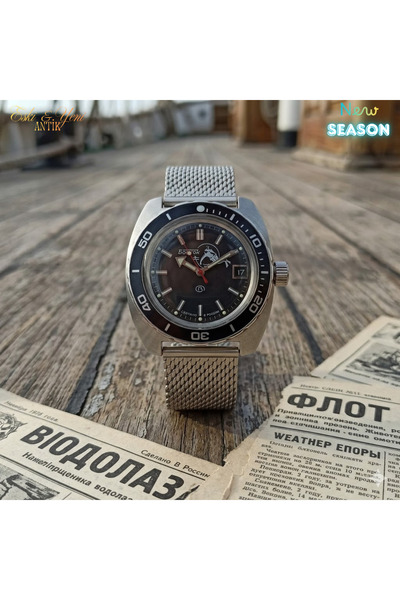 ESKİ YENİ ANTİK Vostok Amphibia 170600 Automatic Mechanical Watch |   2416B |...