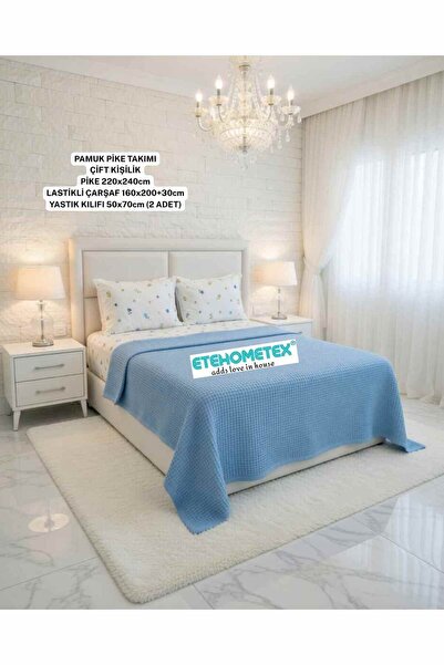 ETE HOMETEX Etehometex Double Size 100% Cotton Pool Pique Set