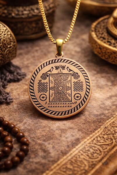 vogutima Men's Copper Necklace -Mührü-Belkıs-100% Copper