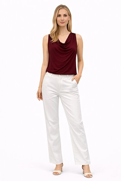 VENA Degaje Collar Sleeveless Blouse-Brown