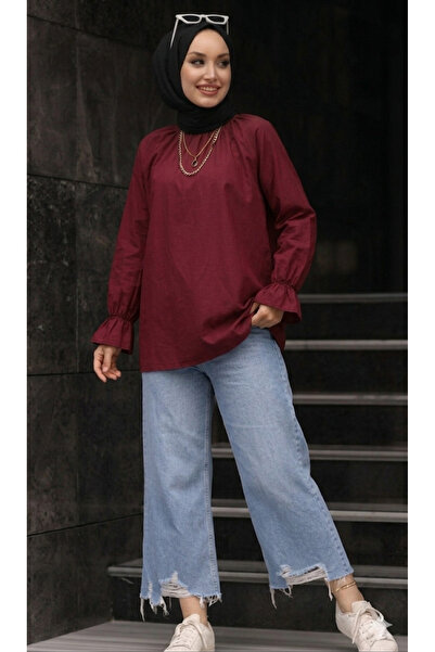 MODA ALFA Γυναικείο πουκάμισο Modadalfa με ελαστικό μανίκι