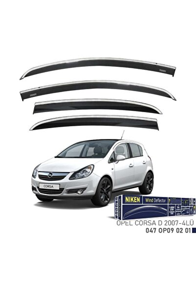 Niken Opel Corsa D Cam Rüzgarlığı Kromlu 2007- 4'Lü