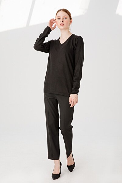 Desen Γυναικεία μπλούζα Lycra με μακριά μανίκια και λαιμόκοψη V