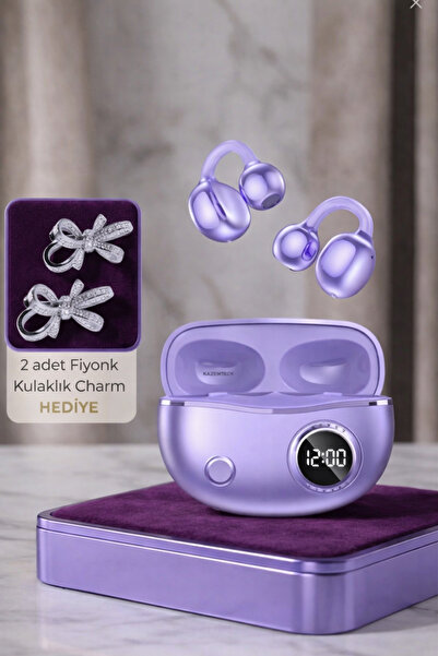 Teknowireless Küpe Klipsli Kulaktan düşmeyen Bluetooth Kulaklık (Charm hediye...