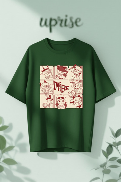 Vordevia Μπλουζάκι One Piece με στάμπα από βαμβάκι σε oversized γραμμή