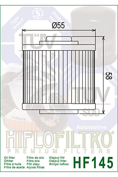 HIFLO FILTRO Filtru Ulei HF145 Hiflofiltro Yamaha, Aprilia, Derbi