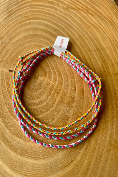 Shepidi 4-Pack Colorful Adjustable Rope Anklets