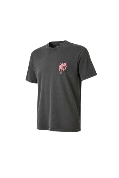 New Balance NB Lifestyle Ανδρικό T-shirt MNT1649-GRY Γκρι Μπλουζάκι