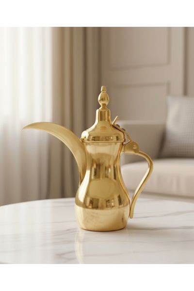 SQUALO دلة قهوة ذهبية ستانلس 0.75 لتر للمجالس