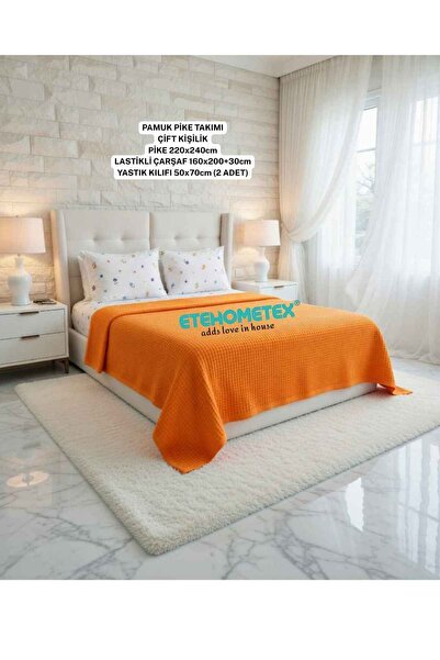 ETE HOMETEX Etehometex Double Size 100% Cotton Pool Pique Set