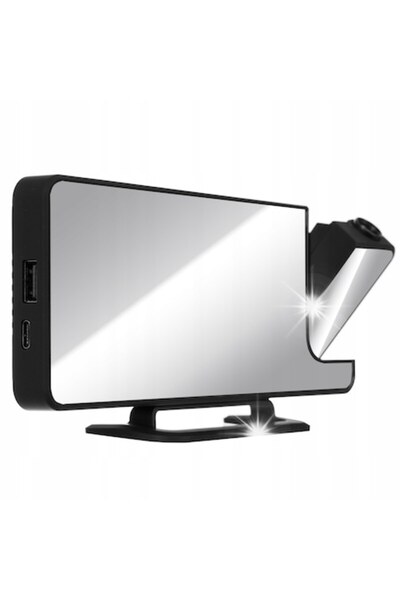 Izoxis Ρολόι LED με Προβολέα και Καθρέφτη, IZOXIS, 4 σε 1, Μαύρο