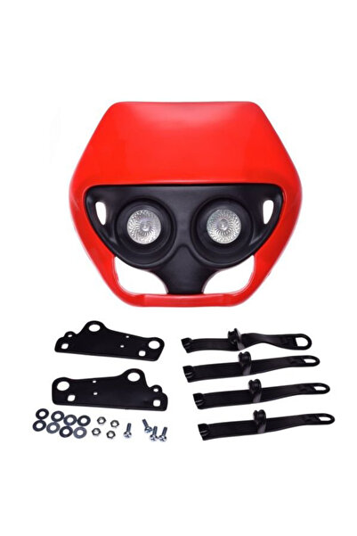 WMX Carena cu far, Enduro, culoare rosu/negru