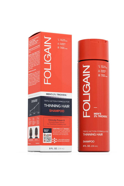 FOLIGAIN Șampon pentru creșterea părului la bărbați cu 2% Trioxidil, 236 ml